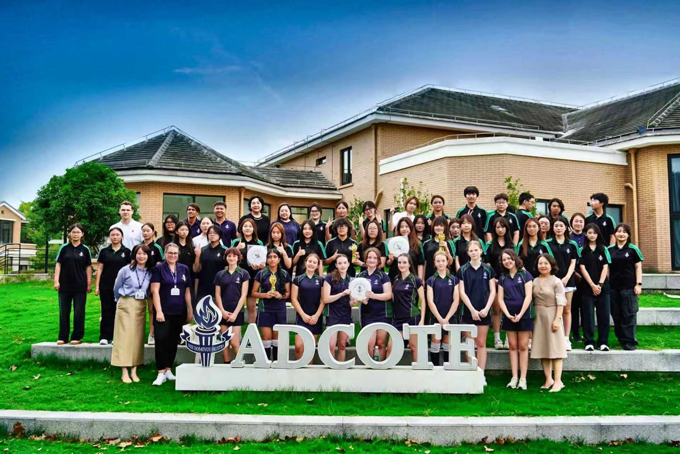 Students and staff at the Adcote Global Campus